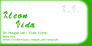 kleon vida business card